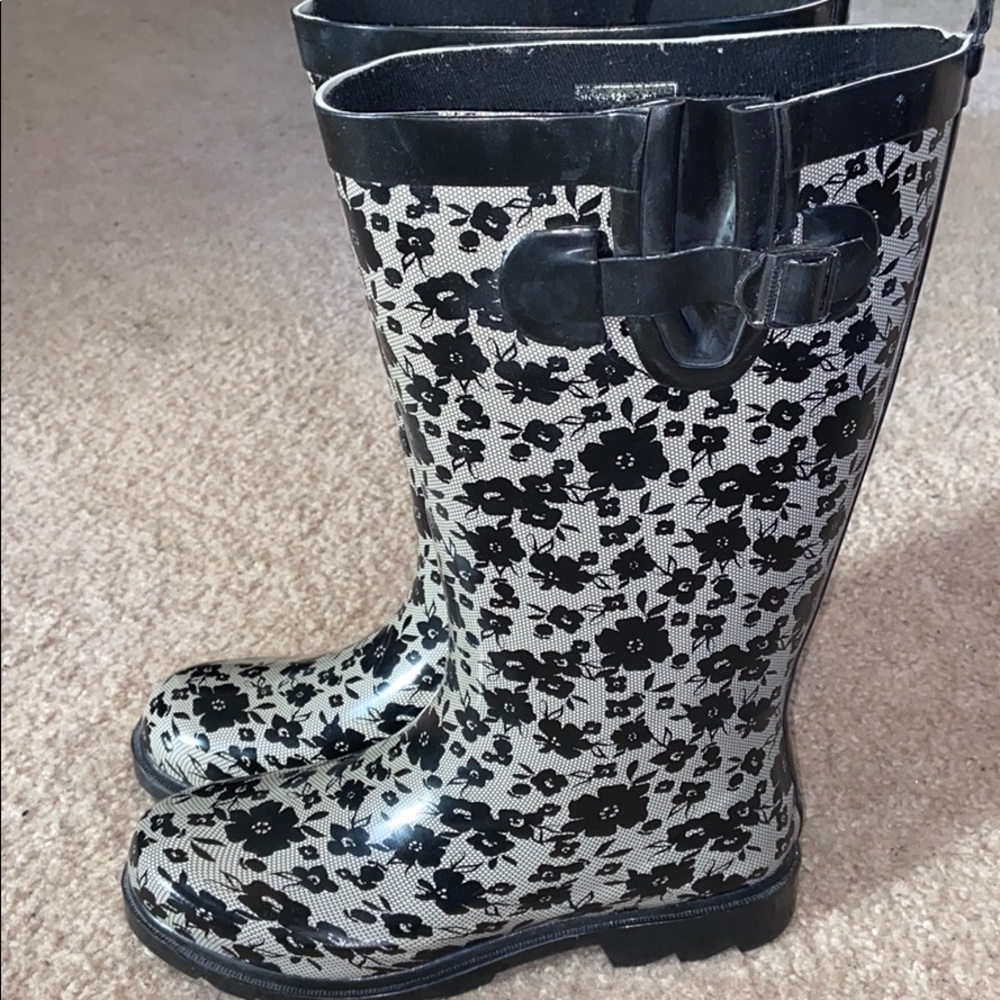 Floral Rain Boots